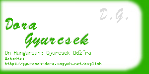 dora gyurcsek business card